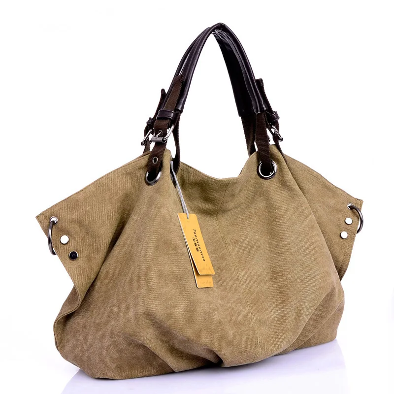 Women Canvas Messenger Bags Handbags Female Tote Bolsas Femininas Ladies Shoulder Crossbody Bags Women’s Top-Handle Bags