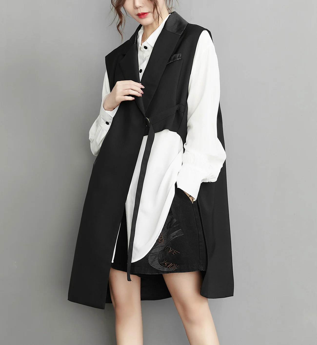 Women’s Suit Vest  New Autumn Irregular Design Sensation  ort Outerwear Polyester Commute Sle Button up
