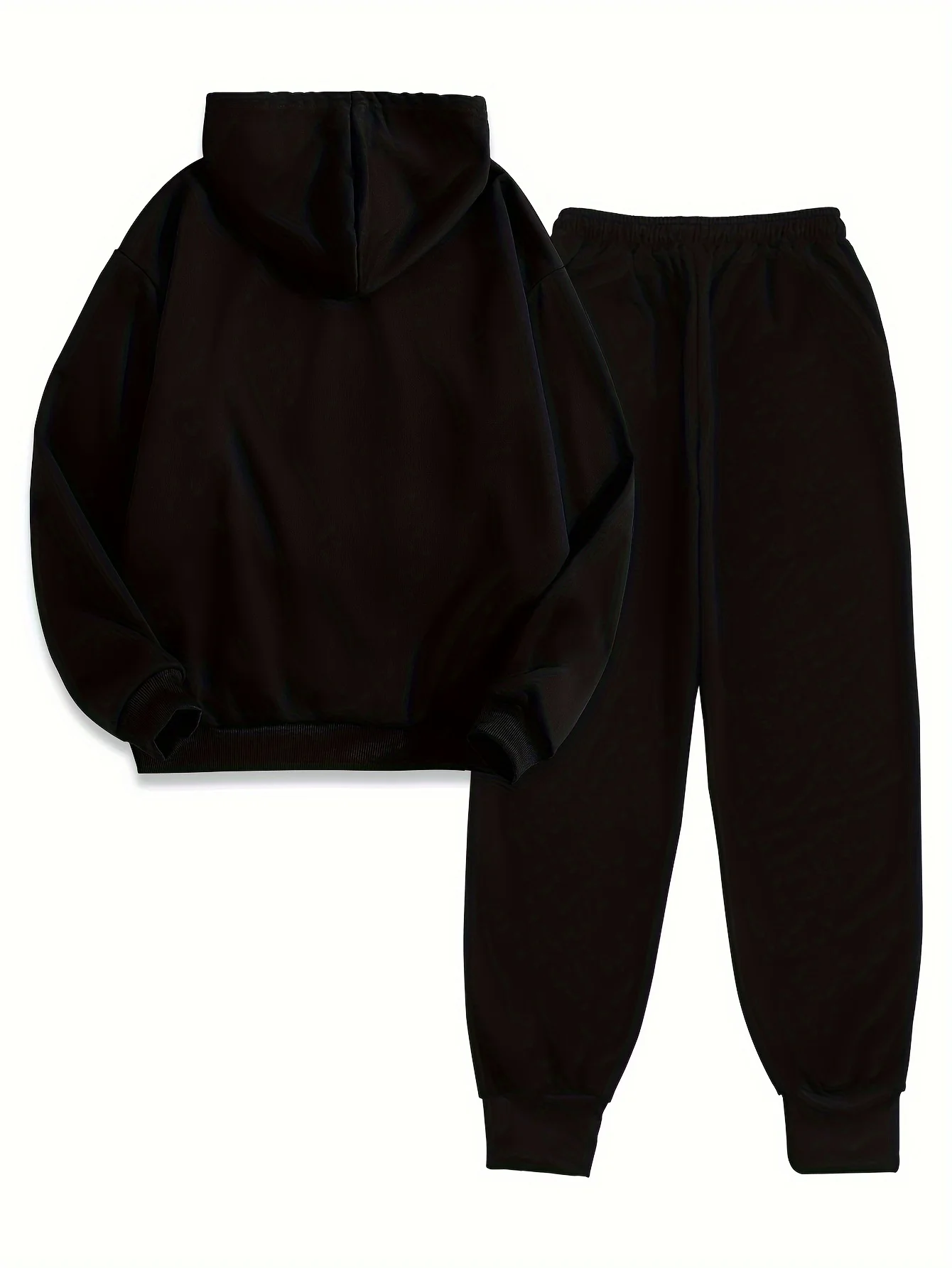 women’s autumn winter clothing Hoodies Sweatshirt Trackpants 2-piece set Cotton Fashion drawstring Oversized pullover and pants