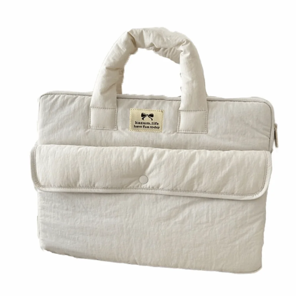 Handbags 15.6inch Portable Laptop Bags Bow with Handle Laptop Case Cute Soft Material Notebook Sleeve Women's Bag - Image 8