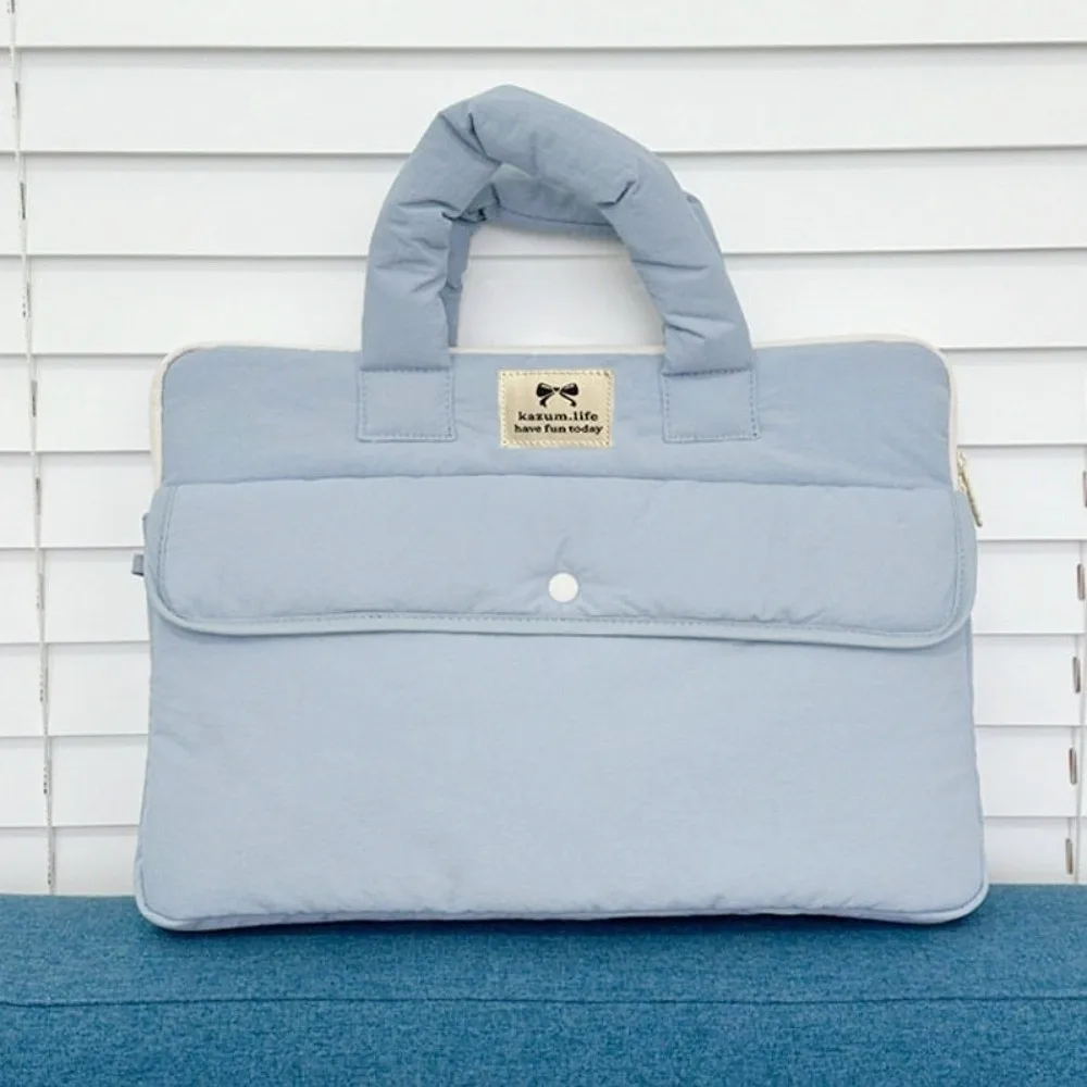 Handbags 15.6inch Portable Laptop Bags Bow with Handle Laptop Case Cute Soft Material Notebook Sleeve Women’s Bag