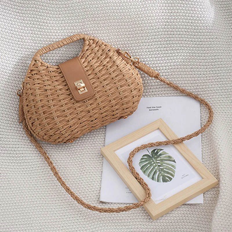 New Fashionable Women’s Hand-held Straw Bag Luxury Versatile Shoulder Cross-body Bag