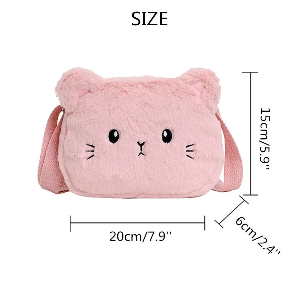 Children's Handbags Cute Shoulder Bag Cartoon Cat Soft Bag Messenger Small Bags - Image 5