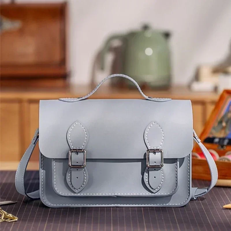 Handmade Cambridge Messenger Bag Women’s Shoulder Crossbody Bag Hand-stitched Diy Material Bag with Tools Purses and Handbags