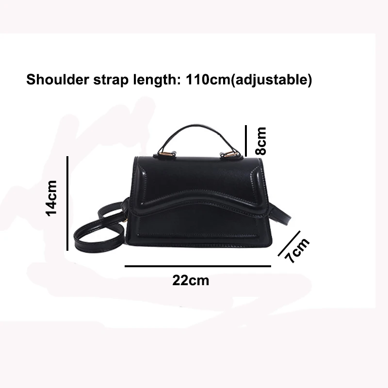 Women’s New Flip Small Handbag Fashion Solid Color Shoulder Bag