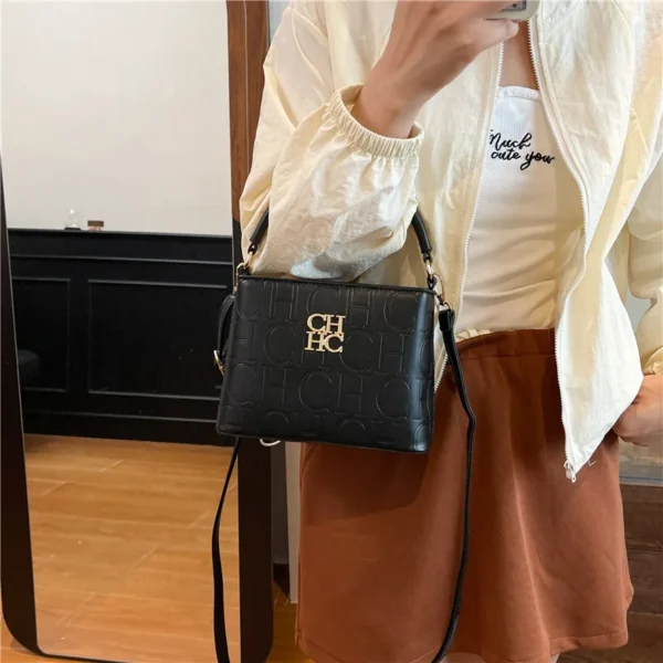 Handheld Bucket Bag For Women Shoulder Crossbody Bag Fashion Large Capacity Trendy Versatile Compartment Underarm Letter Bag