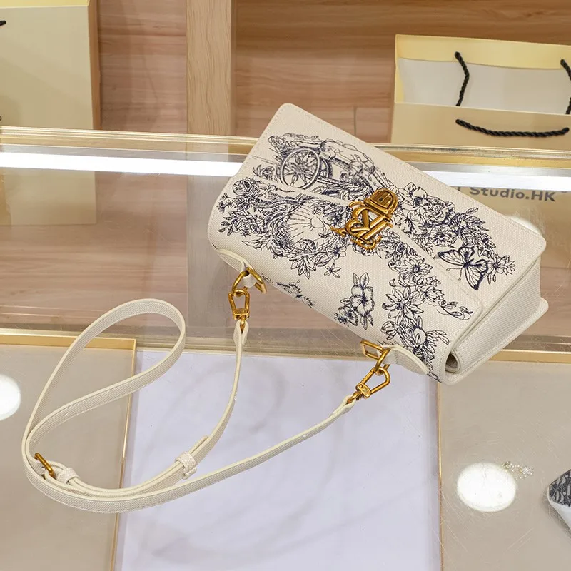 Women’s handbag, underarm bag, women’s 2024 new summer high-end designer bag, embroidered single shoulder crossbody bag