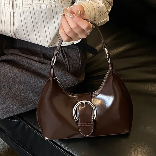 Women's Underarm Bag Handbag New High-End Sensation Niche Design PU Handbag Single Shoulder Handbag Casual Women's Handbag