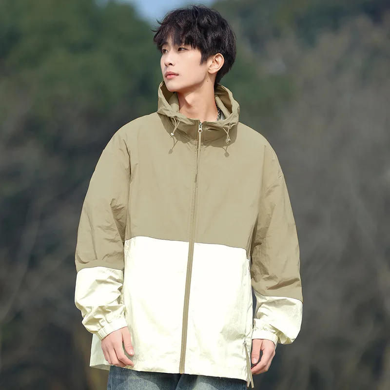 Sunscreen Clothes for Women in Summer UV-proof and Breathable Loose Hooded Men’s Sports Skin Coat