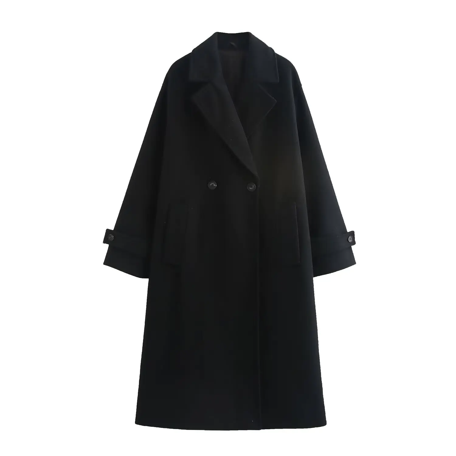 Autumn New Women’s Clothing Style Fashionable Tri color Luxury Loose Collar Long Sleeve Coat