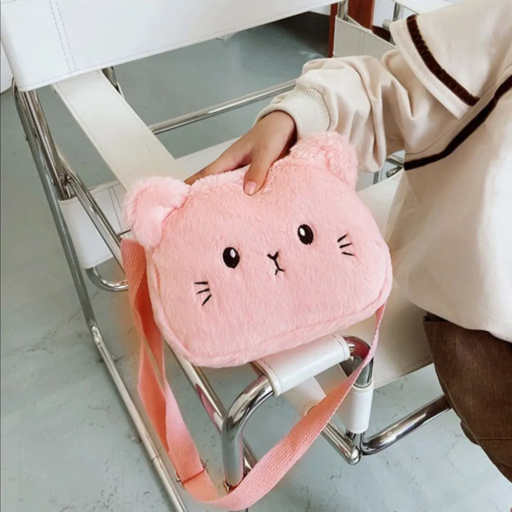 Children's Handbags Cute Shoulder Bag Cartoon Cat Soft Bag Messenger Small Bags - Image 3