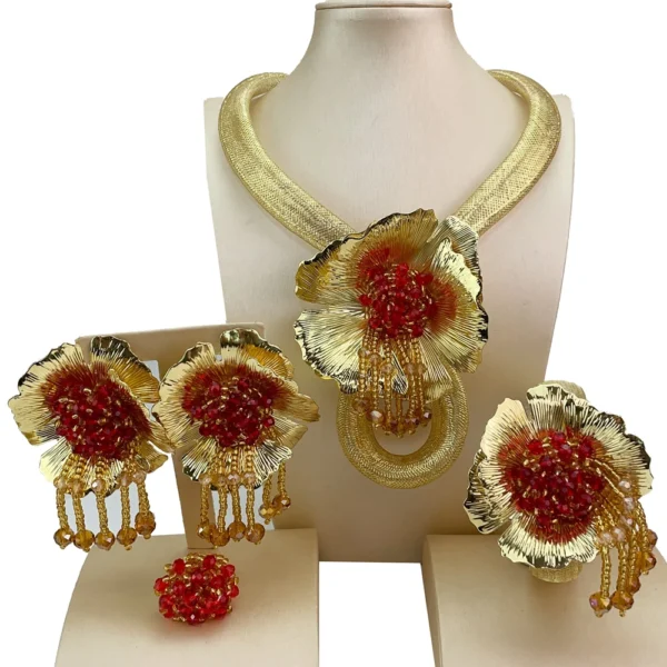 Brazilian Jewelry Sets High Quality Big Jewelry Bridal Jewelry for Women Wedding Christmas Gift FHK20758
