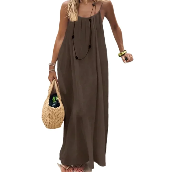 2026 New Women's Suspender Coat Backless Loose Loungewear Dress
