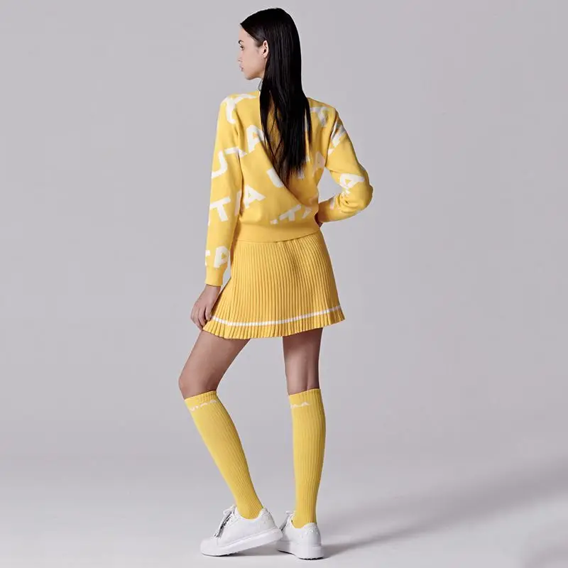 New Women’s Golf Apparel: Stylish Long-Sleeve Knit Sweater—Perfect for Spring and Fall, Comfortable, Sporty, and Versatile
