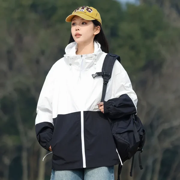 Sunscreen Clothes for Women in Summer UV-proof and Breathable Loose Hooded Men's Sports Skin Coat