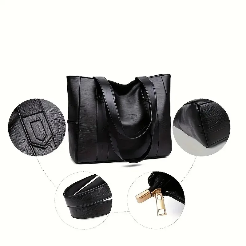 Vintage large capacity canvas women’s handbag shoulder bag commuting work leisure handbag travel shopping bag