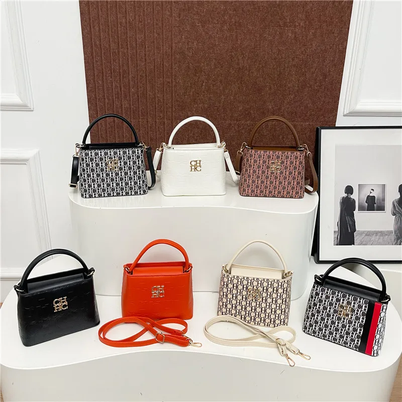 Handheld Bucket Bag For Women Shoulder Crossbody Bag Fashion Large Capacity Trendy Versatile Compartment Underarm Letter Bag