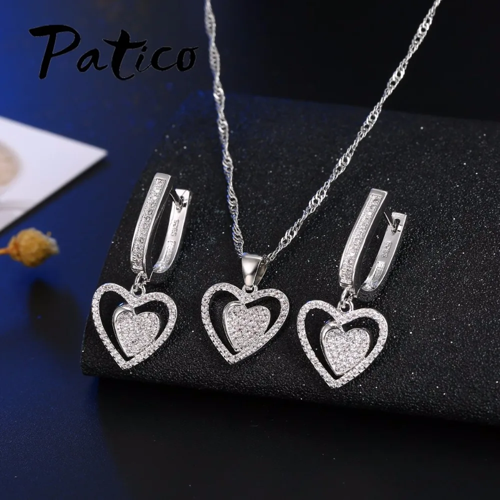 Wedding Jewelry Sets For Brides Fine Silver Drop Crystal Earrings Necklace Wedding Jewelry Genuine 925 Sterling Silver - Image 3
