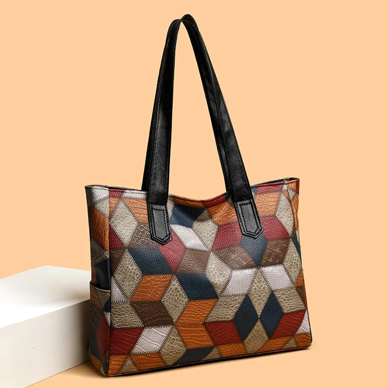 Women’s Handbag Women’s Shoulder Bag Fashion Purse Vintage Leather Bag Large Capacity Handbag Inclined Shoulder Bag Mom’s Bag