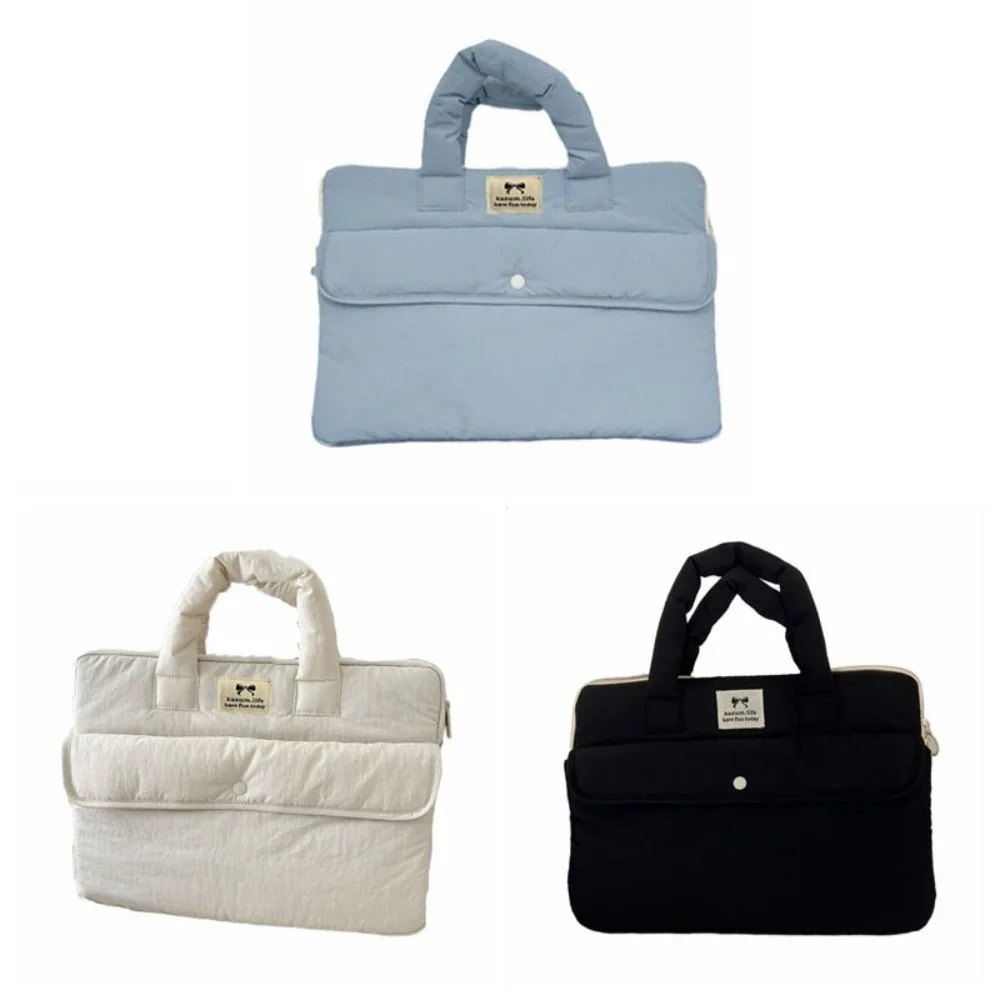 Handbags 15.6inch Portable Laptop Bags Bow with Handle Laptop Case Cute Soft Material Notebook Sleeve Women's Bag - Image 6