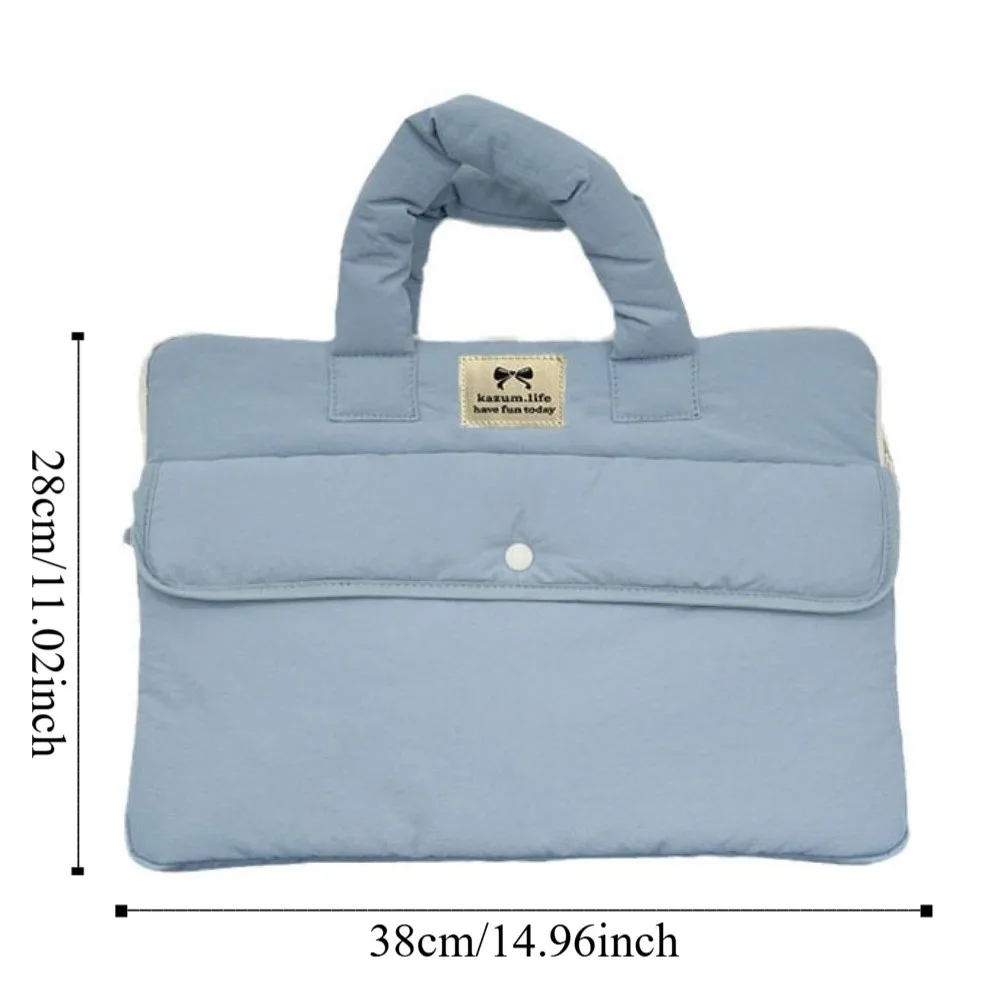 Handbags 15.6inch Portable Laptop Bags Bow with Handle Laptop Case Cute Soft Material Notebook Sleeve Women's Bag - Image 5