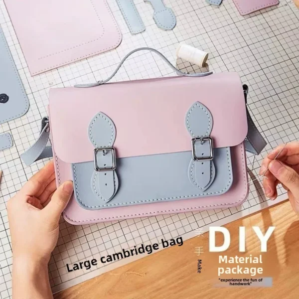 Handmade Cambridge Messenger Bag Women's Shoulder Crossbody Bag Hand-stitched Diy Material Bag with Tools Purses and Handbags