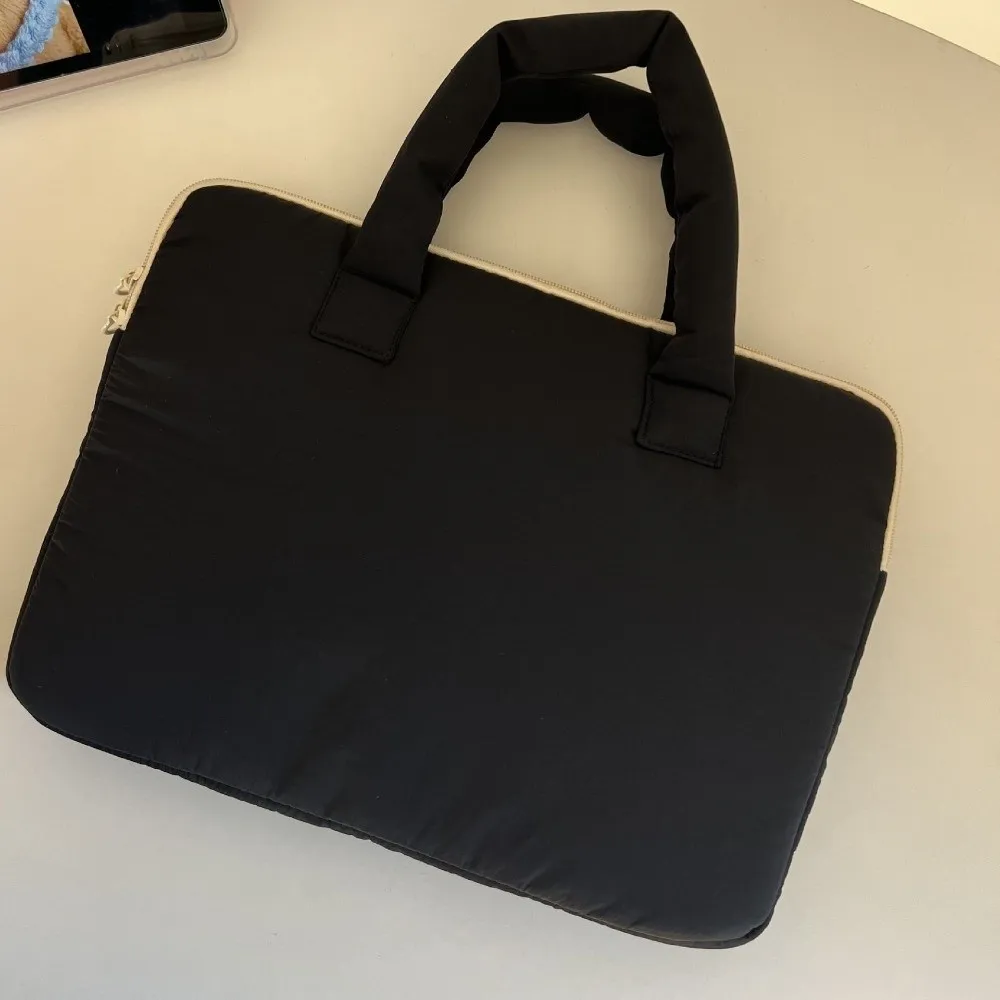 Handbags 15.6inch Portable Laptop Bags Bow with Handle Laptop Case Cute Soft Material Notebook Sleeve Women's Bag