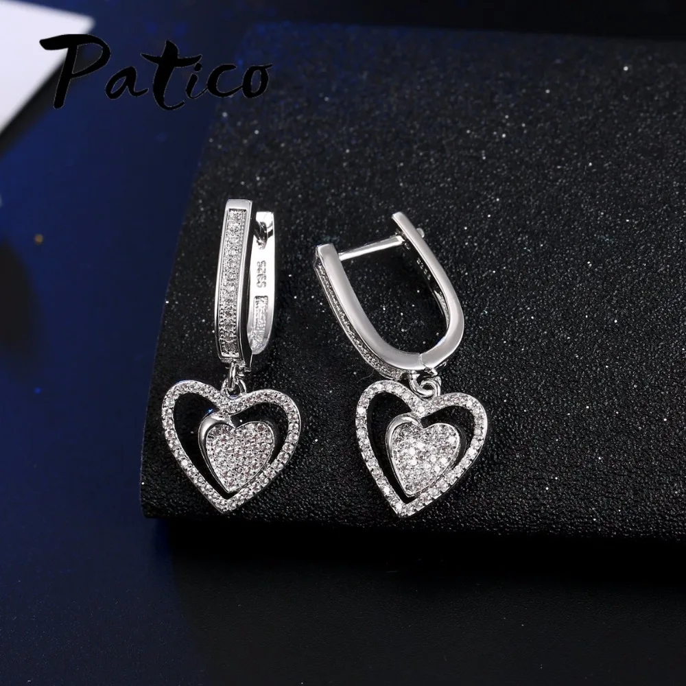 Wedding Jewelry Sets For Brides Fine Silver Drop Crystal Earrings Necklace Wedding Jewelry Genuine 925 Sterling Silver - Image 4