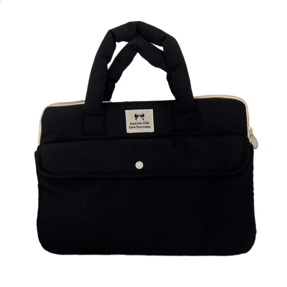 Handbags 15.6inch Portable Laptop Bags Bow with Handle Laptop Case Cute Soft Material Notebook Sleeve Women's Bag - Image 9