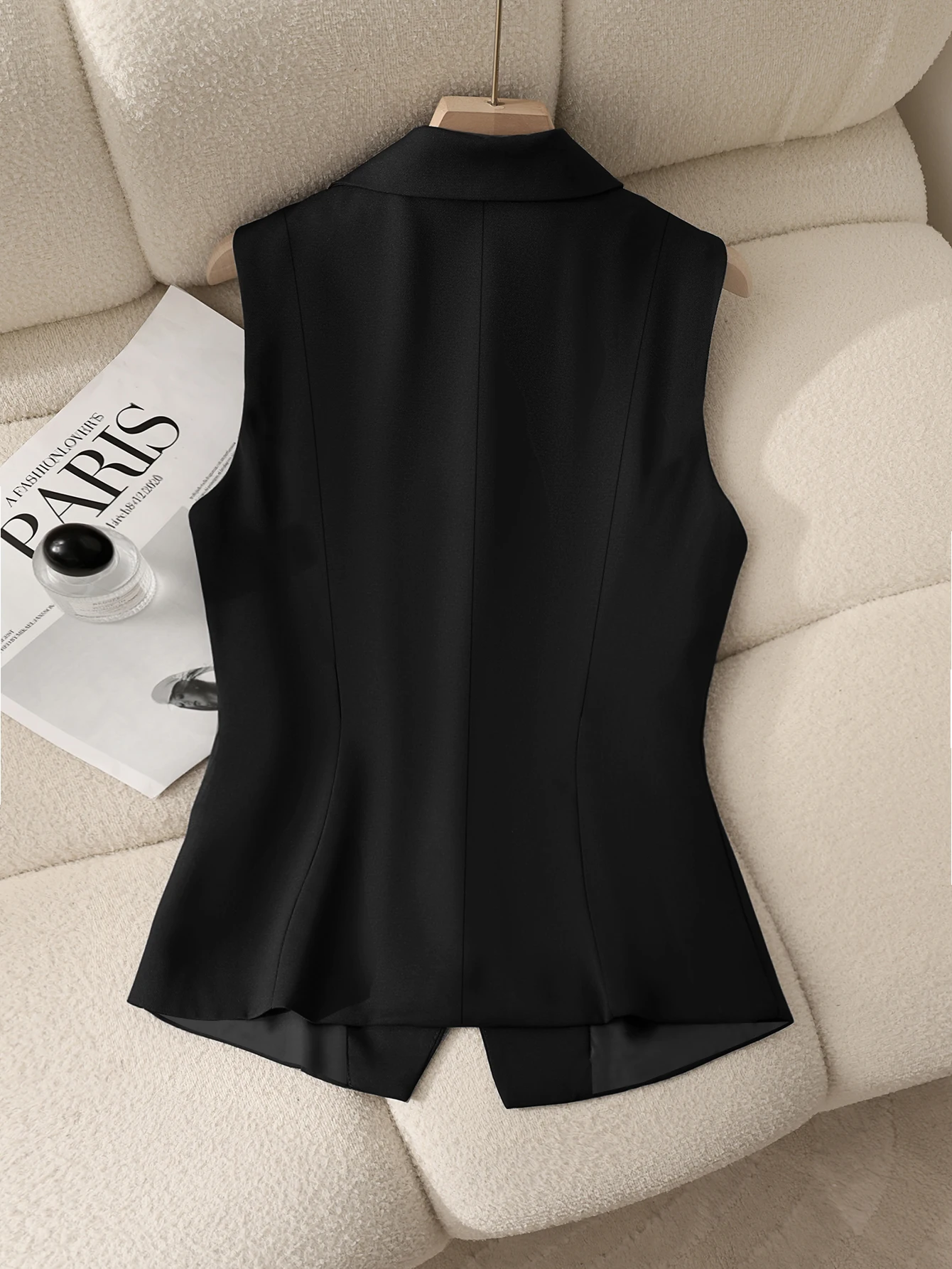 Women’s Suit Vest Formal Waistcoat Slim Fit Sleeveless Blazer Jacket for Office Business Work Professional Attire Elegant Top
