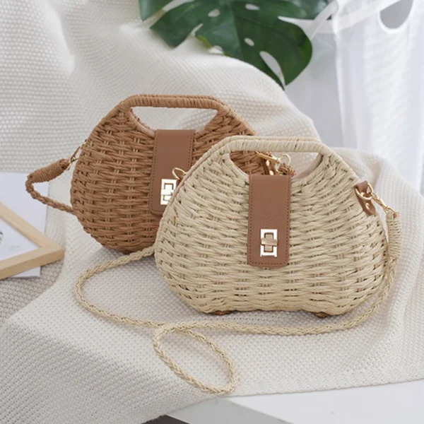 New Fashionable Women's Hand-held Straw Bag Luxury Versatile Shoulder Cross-body Bag
