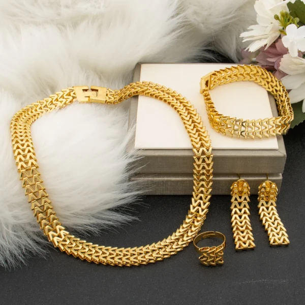 Necklace & Earring Set for Women,  Bracelet Jewelry Sets, Bridal Wedding Gift Jewellery Woman Accessories