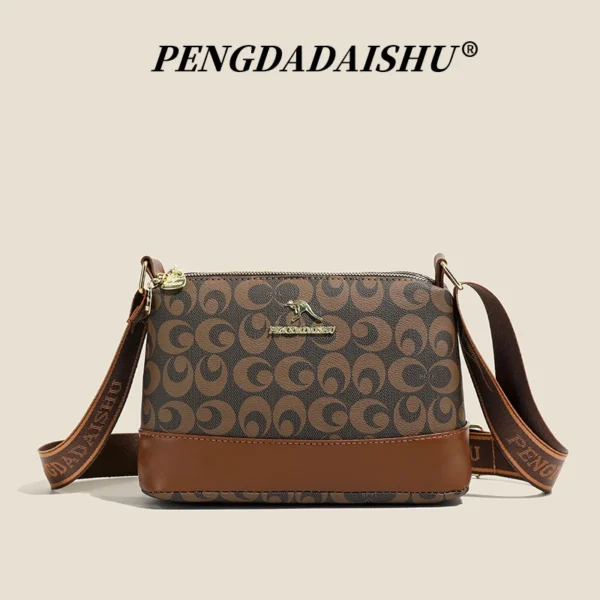 New women's handbag, trendy fashion, retro letter print, top-handle and shoulder bag, versatile casual crossbody bag, mom bag