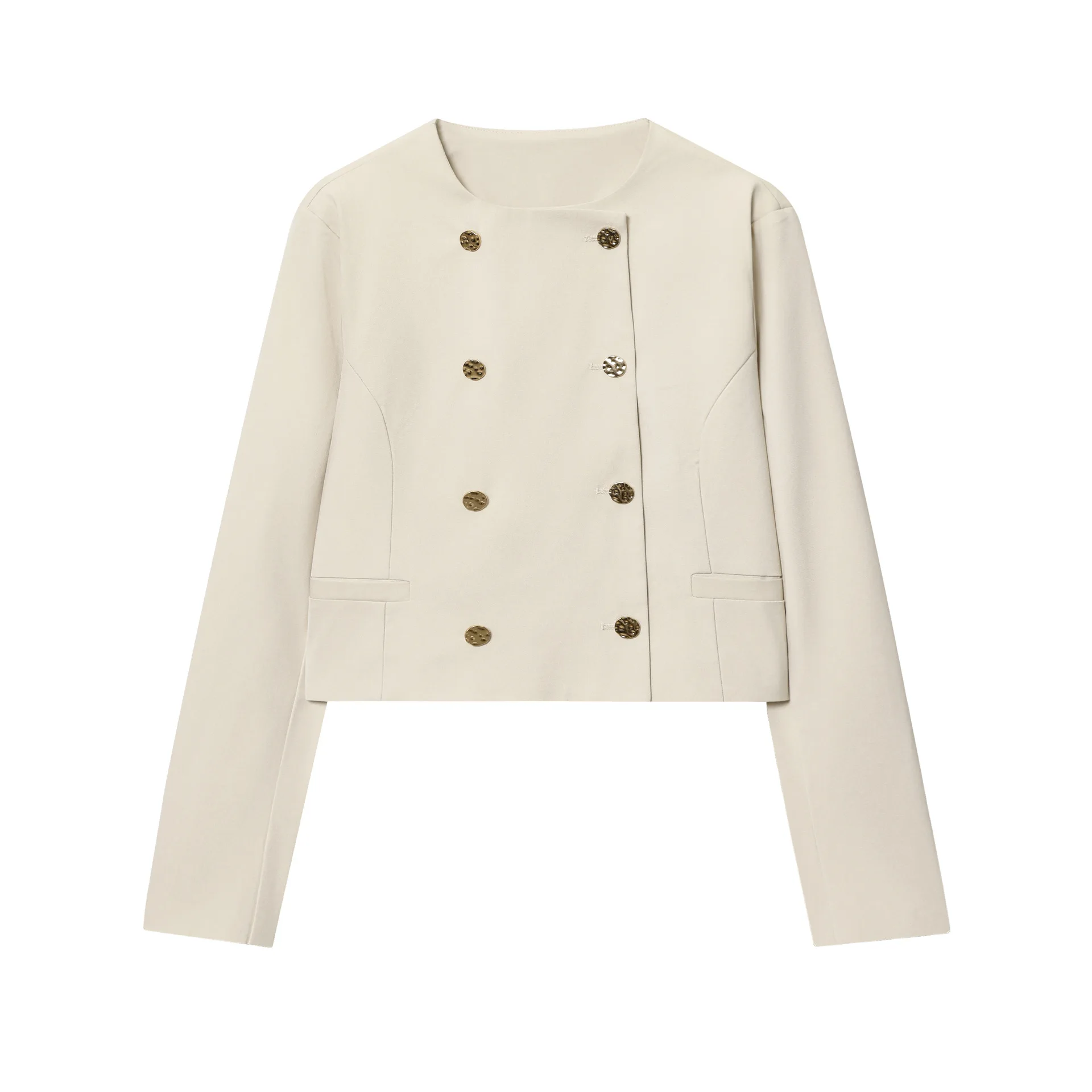 European and American style women’s clothing autumn new fashion short style double breasted suit jacket high waisted pants