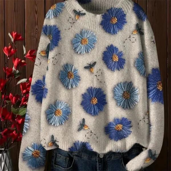 Women's Sweater Woman Clothes New Fashionable and Age-Reducing Fashion Pullover with beautiful design Loose printed sweater