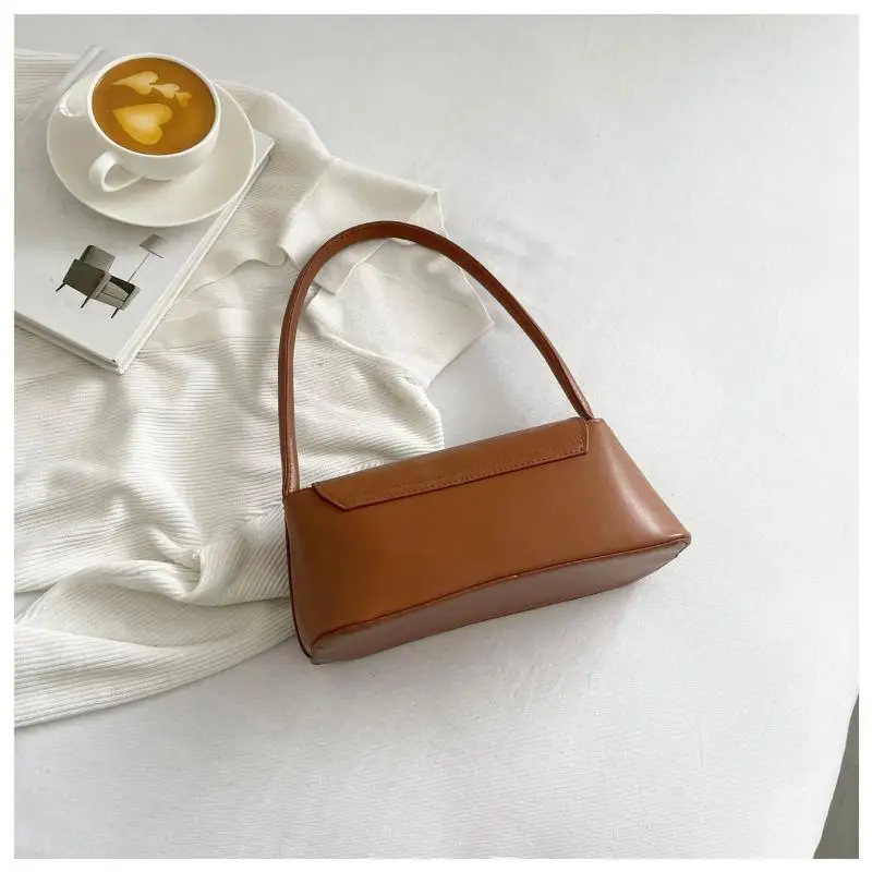 Women’s Shoulder Bag Handbag Retro Underarm Bag Fashion Simple Solid Color New Hand Shoulder Bag