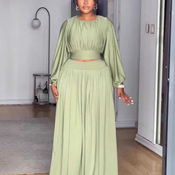 Female Clothing Autumn 2-piece Sets for Women Long Sleeve Top and Long Skirt Set Ladies Casual Dress Set Wholesale Dropshipping