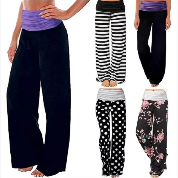 Europe And The United States Autumn And Winter Women's Casual Pants Printed Pants Loose Opening Season Halloween Daily Wear